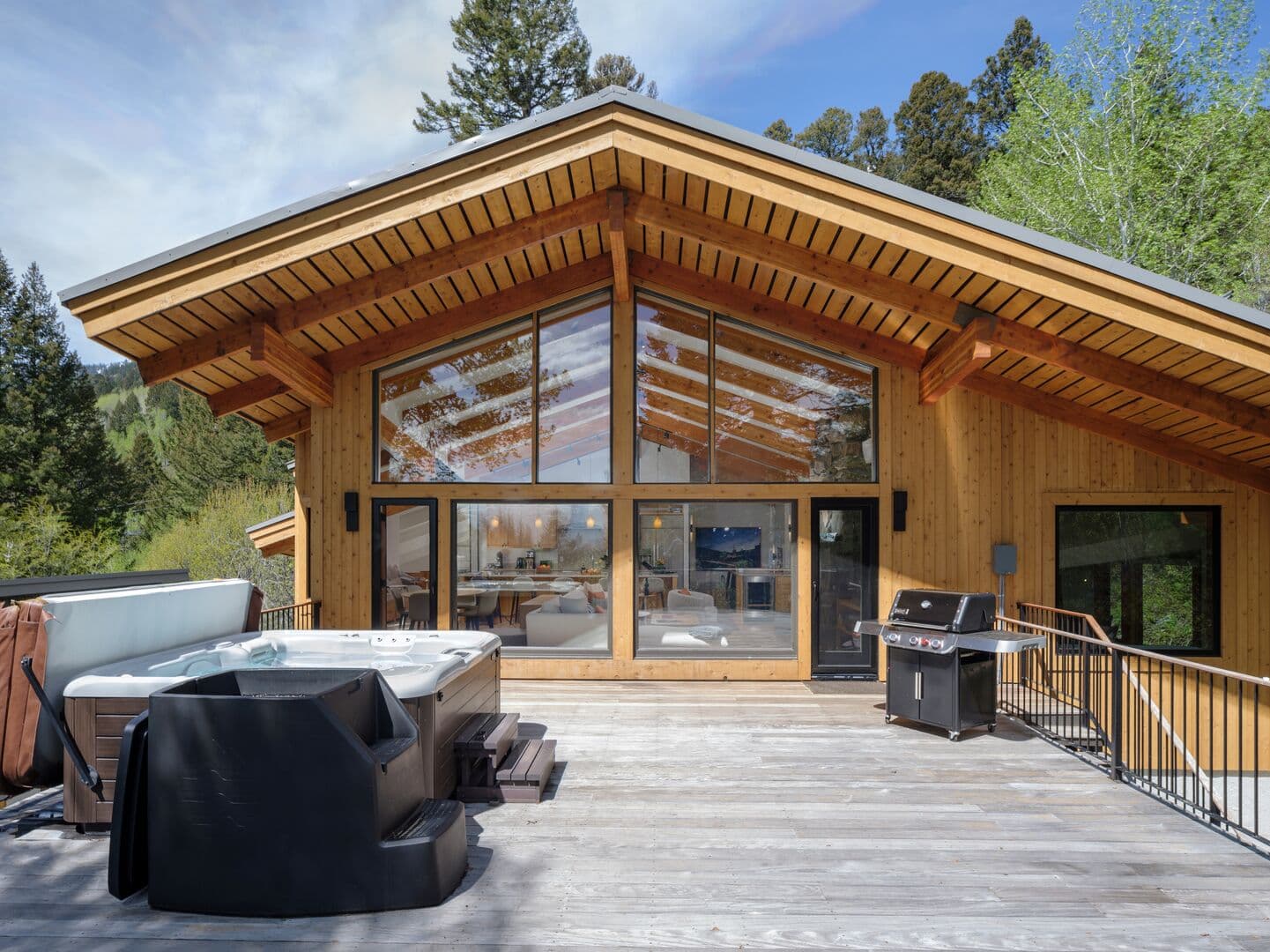 Front Deck With Hot Tub