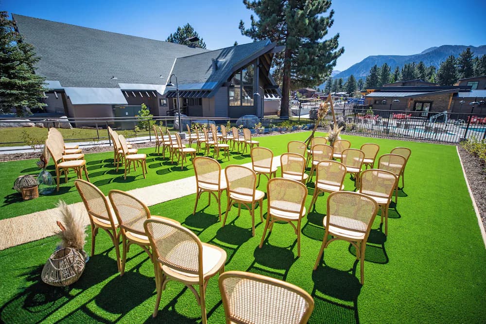 Outdoor wedding area
