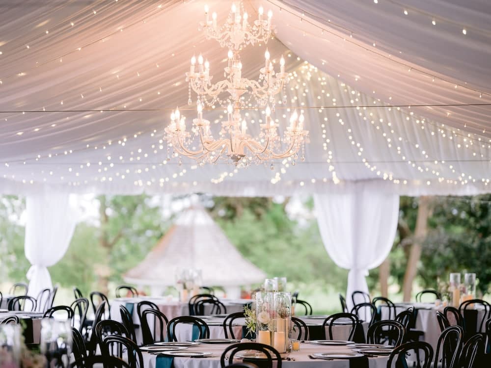 Outdoor wedding area