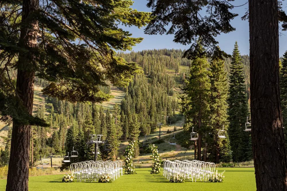Outdoor wedding area
