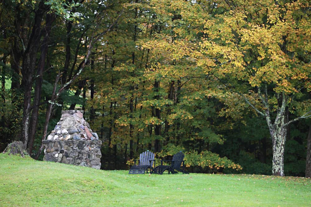 Outdoor wedding area
